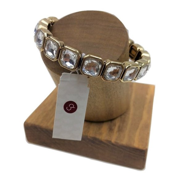 Dress Barn Crystal Stone Bangle Bracelet - Picture 4 of 4